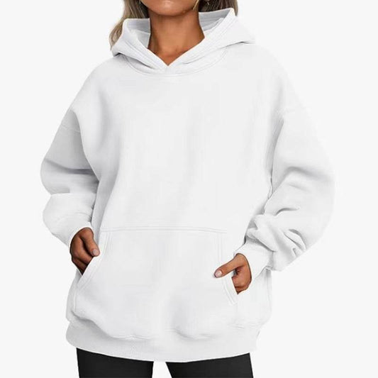 Hooded Sweatshirt with Pockets For Women | MuddyStock Originals White MuddyStock