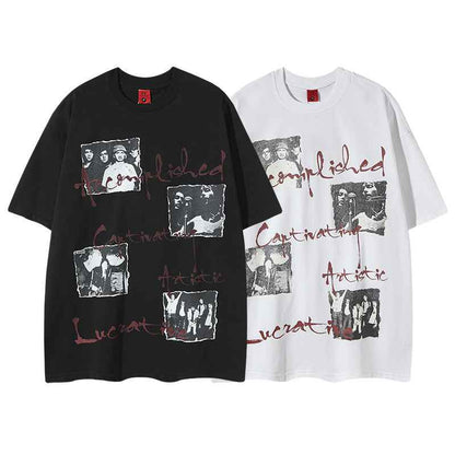 Retro Print Crew Neck Short Sleeve T-Shirt for Men and Women | MuddyStock Originals MuddyStock