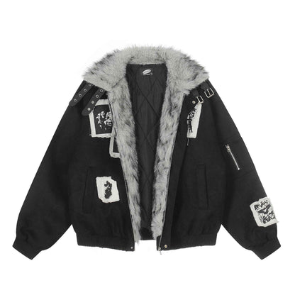 Wool collar jacket for men and women | MuddyStock Originals Black MuddyStock