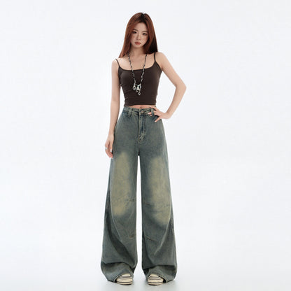 Wide Leg Straight Leg Denim Pants for Women | MuddyStock Originals MuddyStock