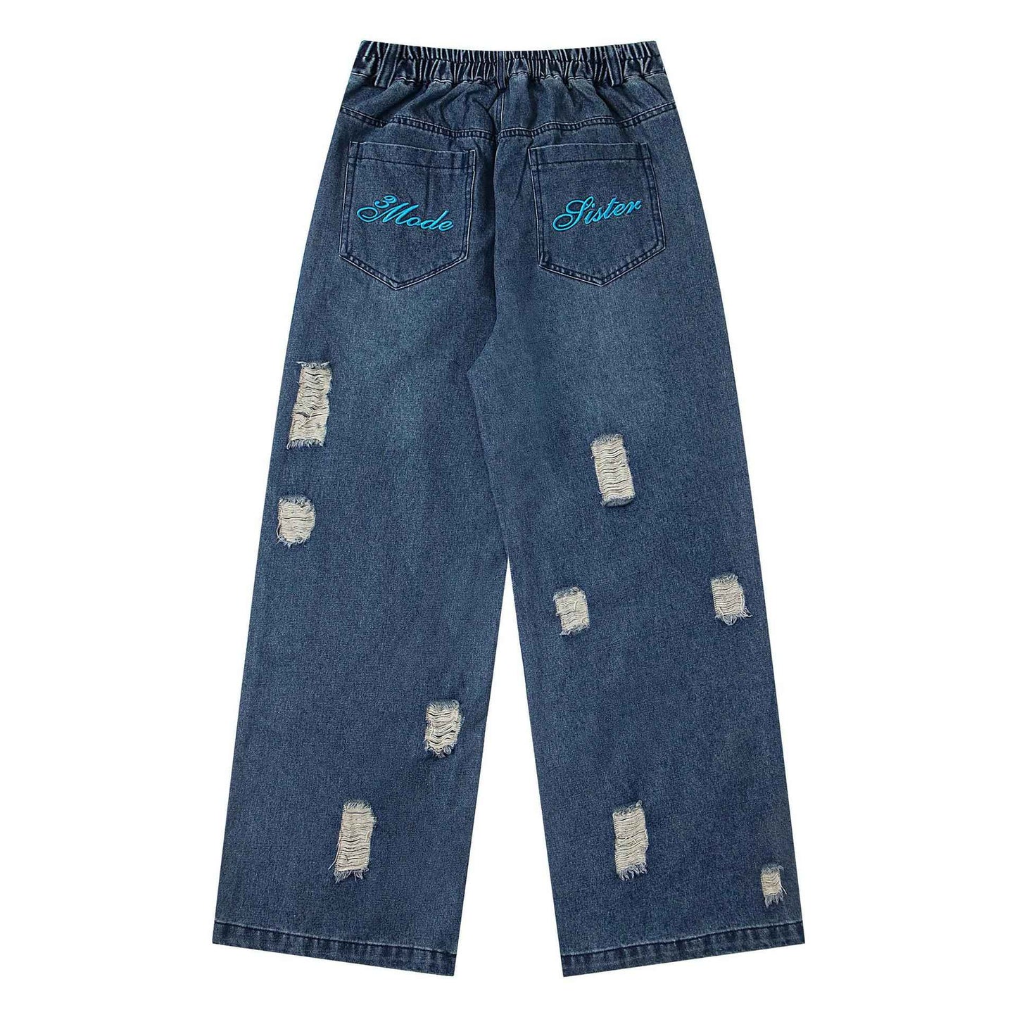 Cartoon Printed worn jeans for men and women | MuddyStock Originals
