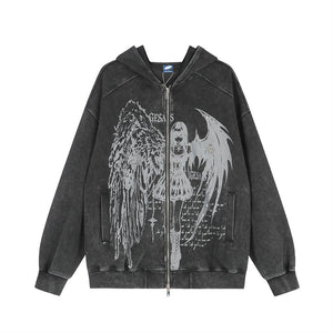 Angel made old hoodie for men and women | MuddyStock Originals Black