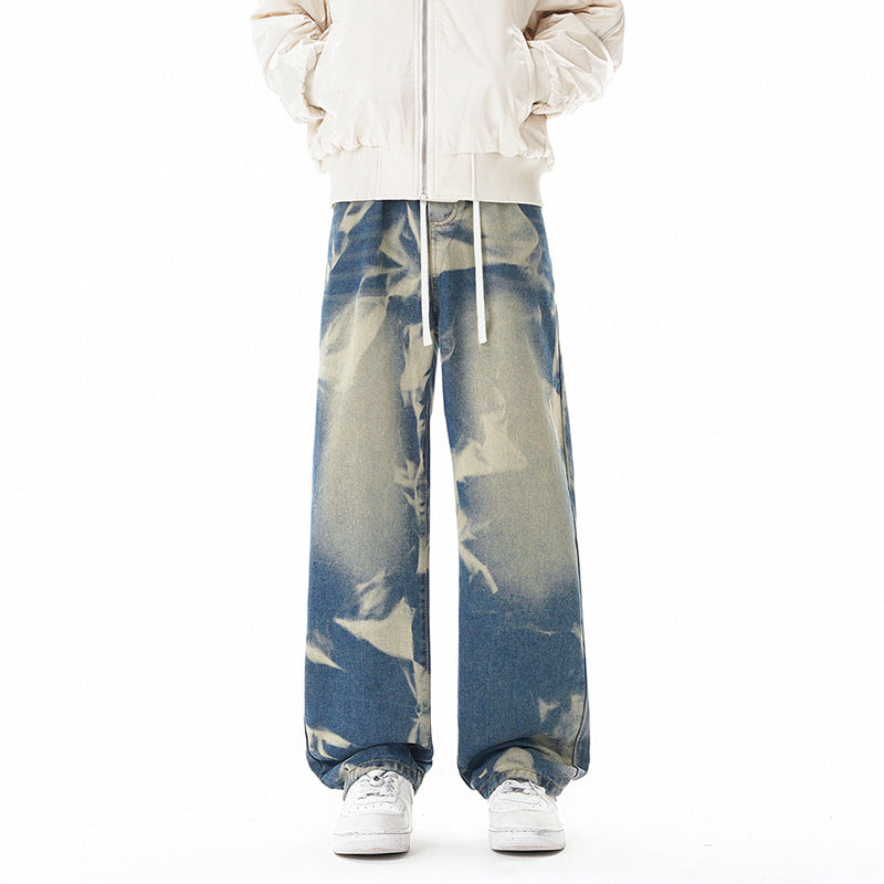 Street Style Camouflage Denim Pants For Men | MuddyStock Originals Blue