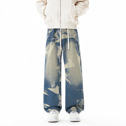 Street Style Camouflage Denim Pants For Men | MuddyStock Originals Blue