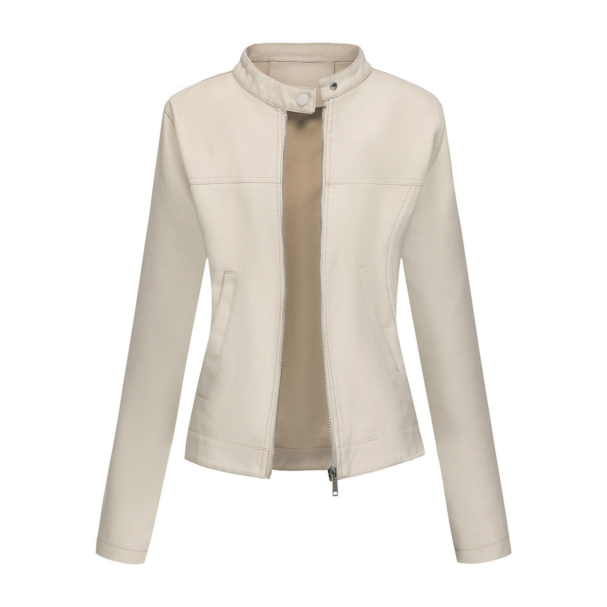 Stand up collar jacket for men | MuddyStock Originals Ivory