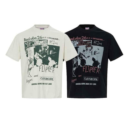 Rock portrait printed short sleeved t-shirt for men | MuddyStock Originals