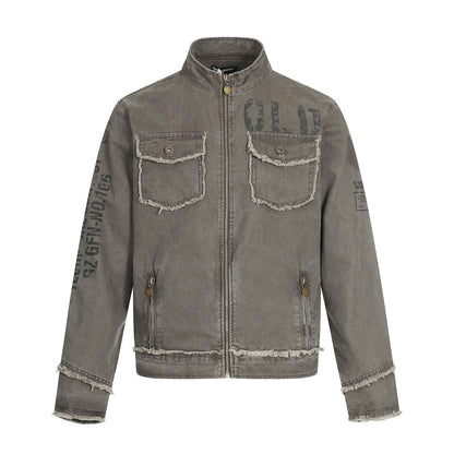 Make an old letter printed jacket | MuddyStock Originals Earth Gray