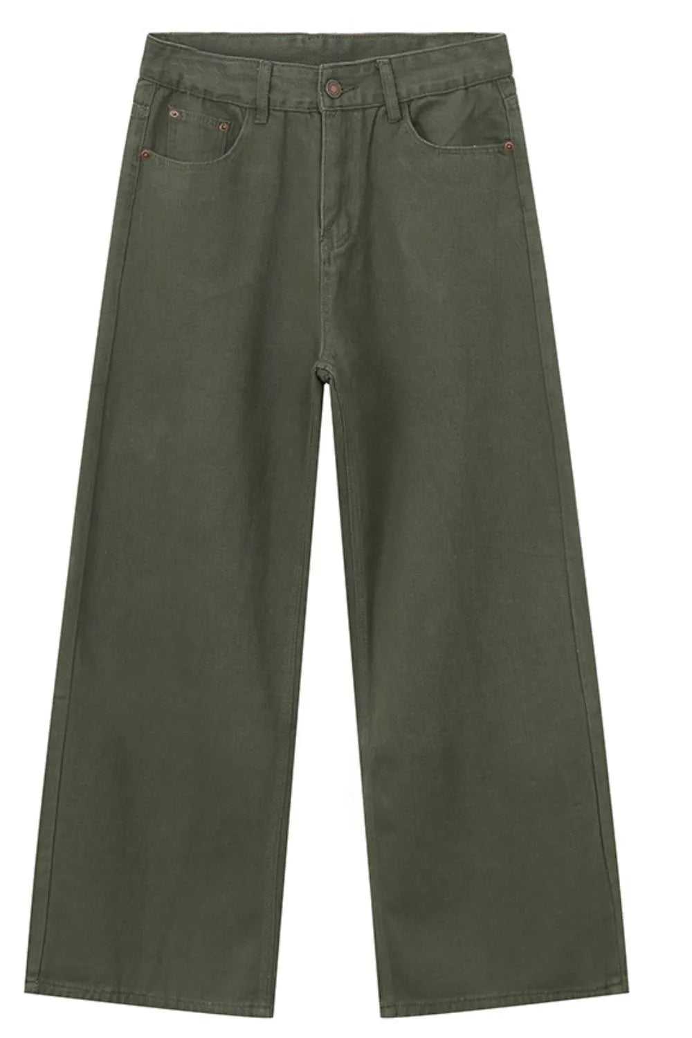 Wide Leg Jeans with Pockets For Men | MuddyStock Originals Army Green MuddyStock