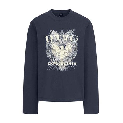Printed T-shirt with long sleeves for men | MuddyStock Originals
