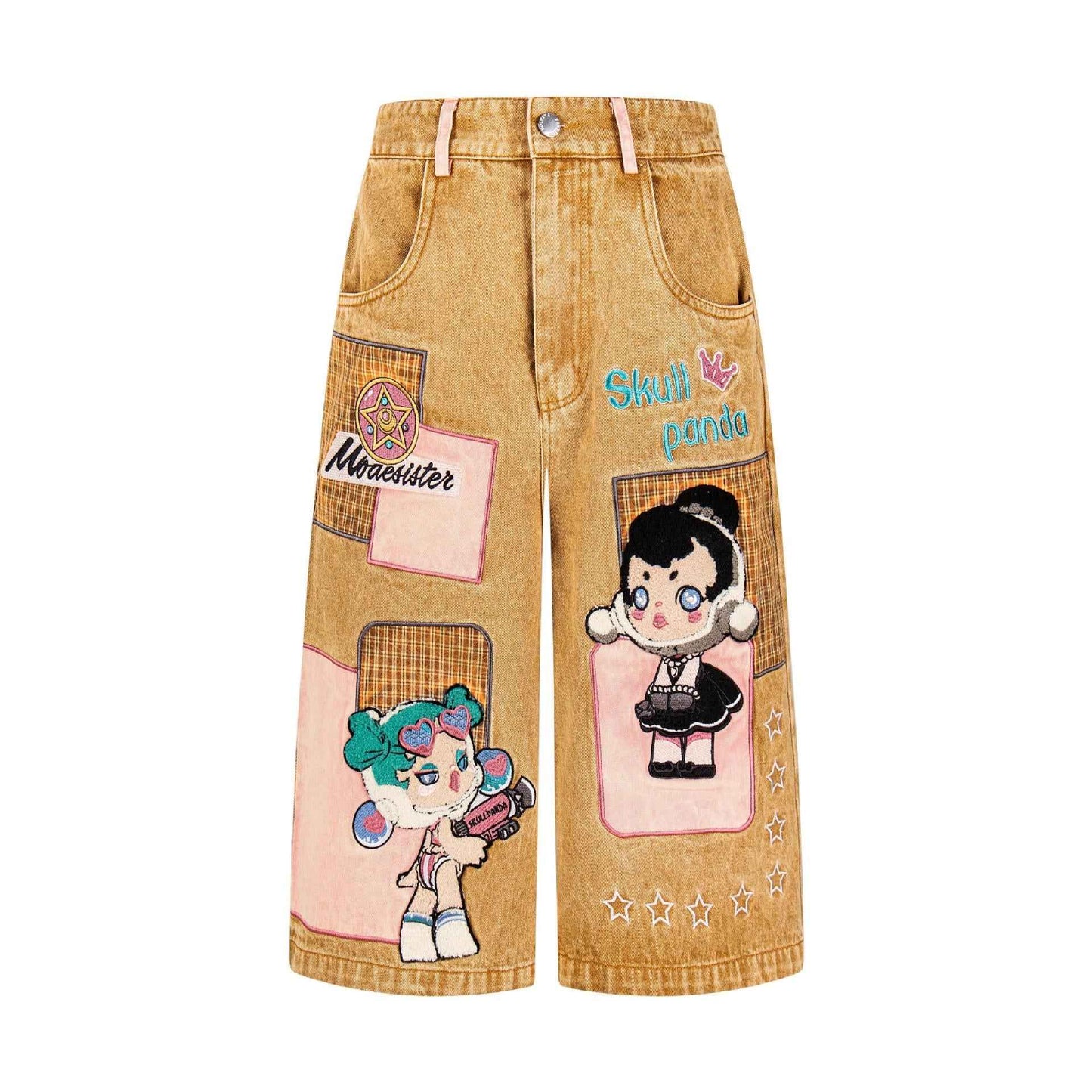 Loose wide leg workwear shorts for women | MuddyStock Originals yellow