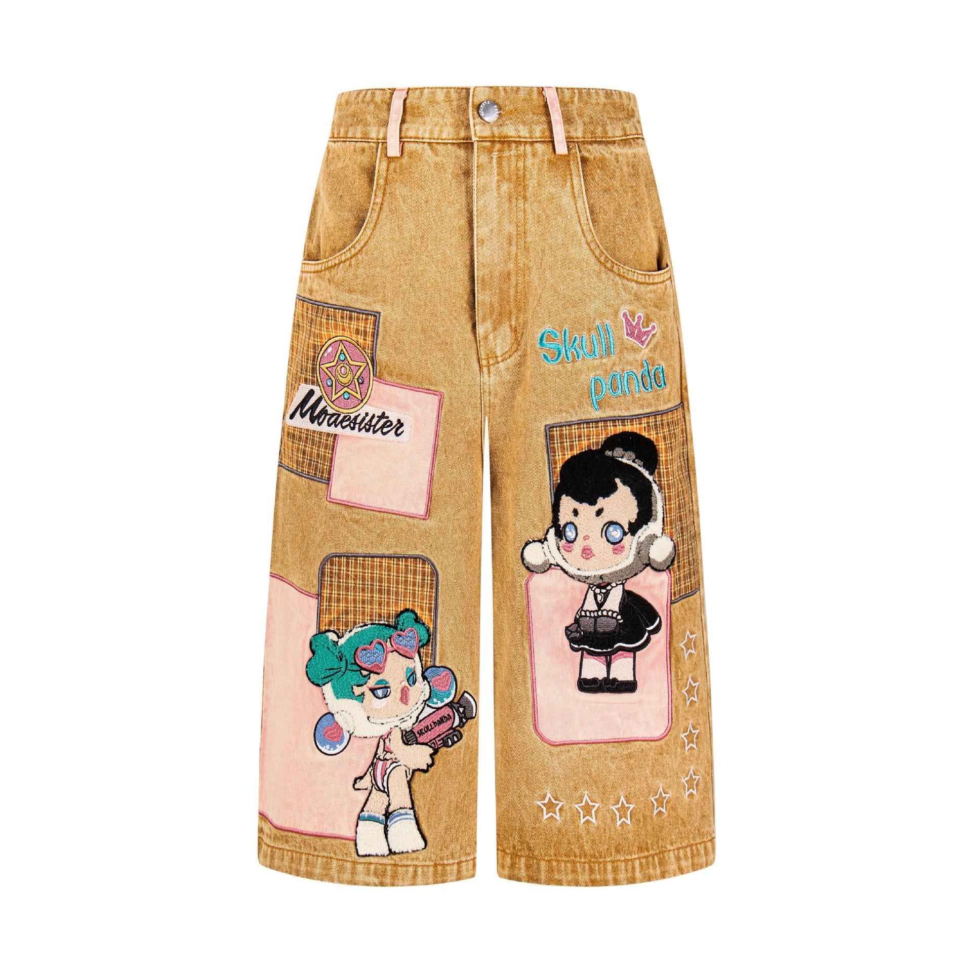 Loose wide leg workwear shorts for women | MuddyStock Originals yellow