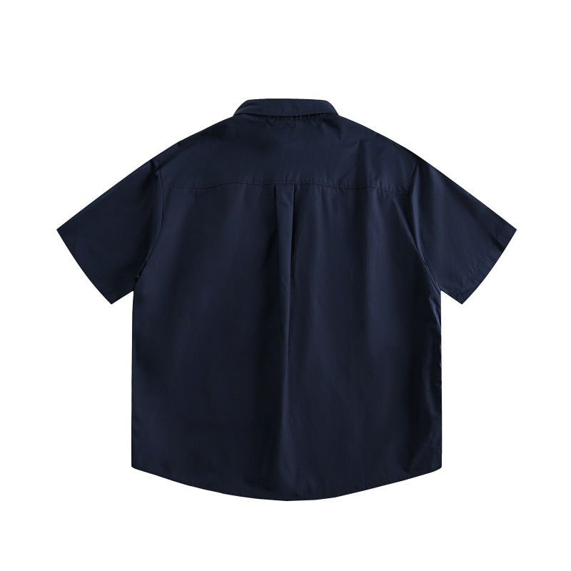 Mountain compass hanging rope decoration workwear shirt for men