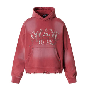 Faded hoodie for men | MuddyStock Originals Wasteland Red
