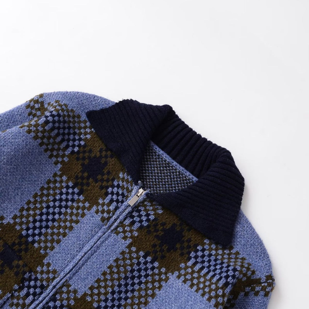Plaid knitted jacket for women | MuddyStock Originals