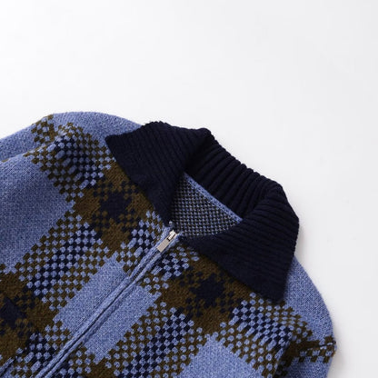 Plaid knitted jacket for women | MuddyStock Originals