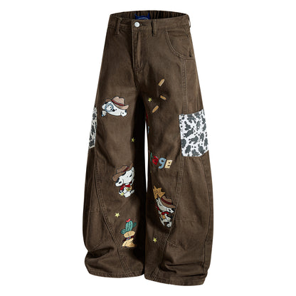 Long Pants Men's Loose Couple Casual Stylish Wide Leg Pants