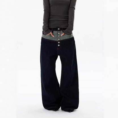 Wide Leg Curved Cut Jeans For Women | MuddyStock Originals