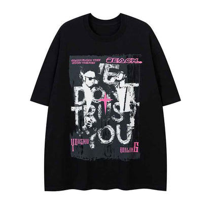 Letter Print Short Sleeve T-Shirt for Men and Women | MuddyStock Originals MuddyStock