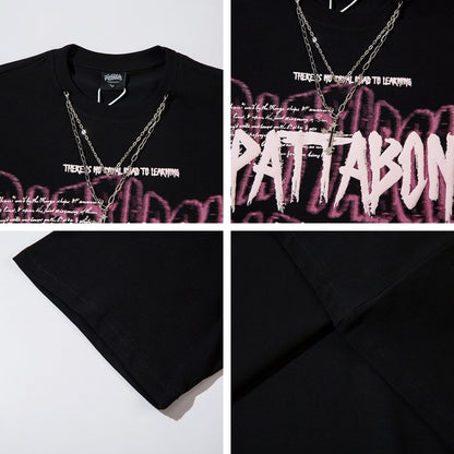 Streetwear Bubble Letter Print Short Sleeve T-Shirt for Women | MuddyStock Originals MuddyStock