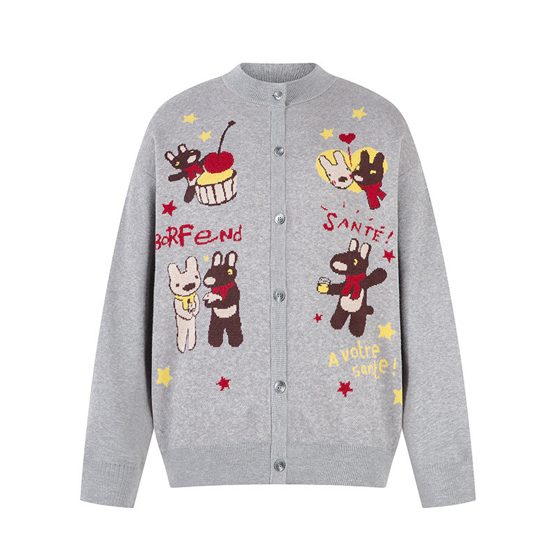 Loose Casual Knit Sweater For Women | MuddyStock Originals Gray eprolo