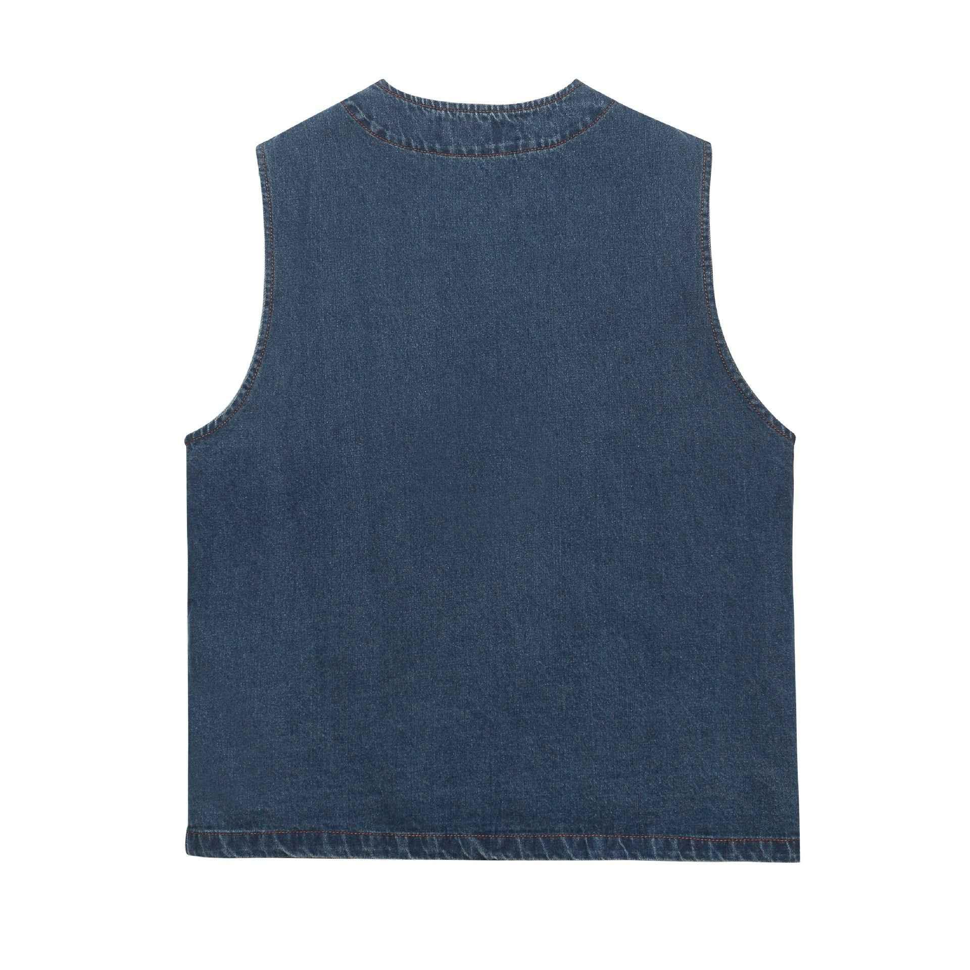 Washed Cartoon Snowman Printed Vintage Vest For Women | MuddyStock Originals