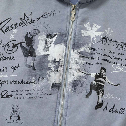 Graffiti letter loose hoodie for women | MuddyStock Originals