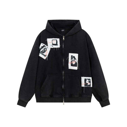 Color blocking washed hoodie for men and women | MuddyStock Originals
