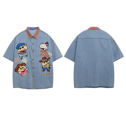 Fun Cartoon Short Sleeve Shirt For Women | MuddyStock Originals