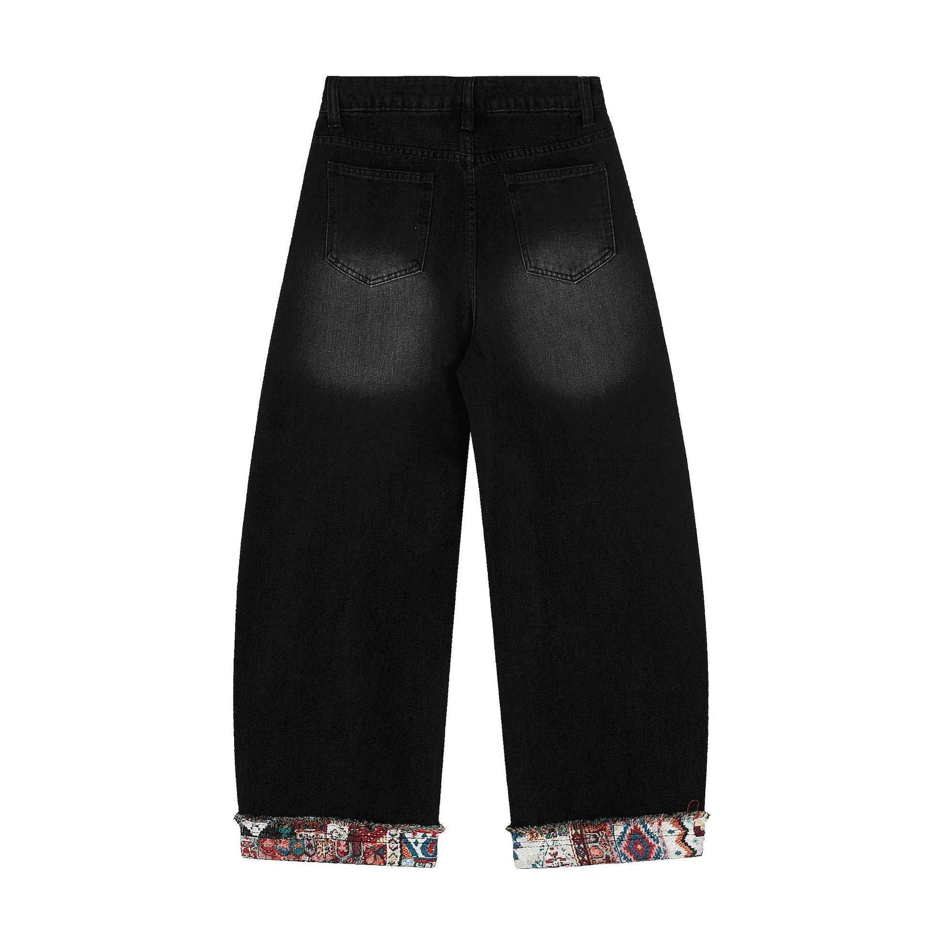 Retro Distressed Stitching Embroidered Jeans For Women | MuddyStock Originals MuddyStock