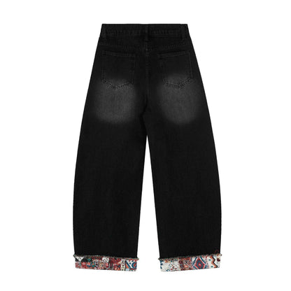 Retro Distressed Stitching Embroidered Jeans For Women | MuddyStock Originals MuddyStock