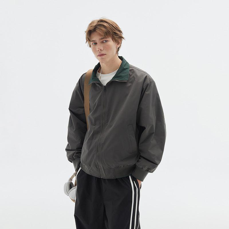 Retro Stand Collar Jacket For Men | MuddyStock Originals