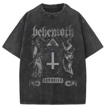 Religious Graphic T-shirt Setwear Casual Tops For Men And Women Black MuddyStock