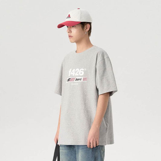 Classic Loose Casual Letter Flag Short Sleeve For Men And Women MuddyStock