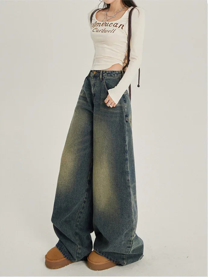 Retro Wide-Leg Jeans for Women | MuddyStock Originals eprolo