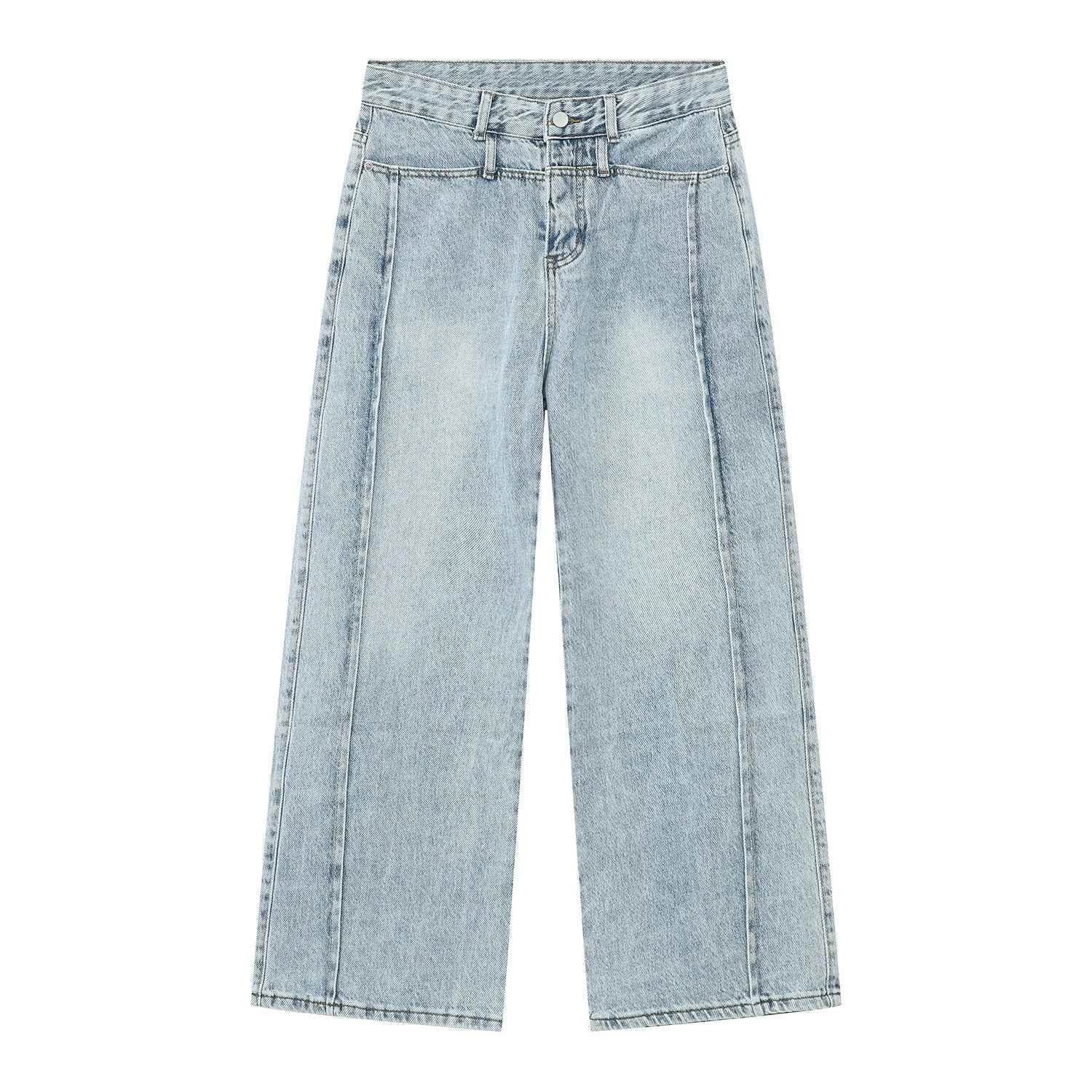 Men's American-style Retro Casual Worn Looking Washed-out Jeans MuddyStock