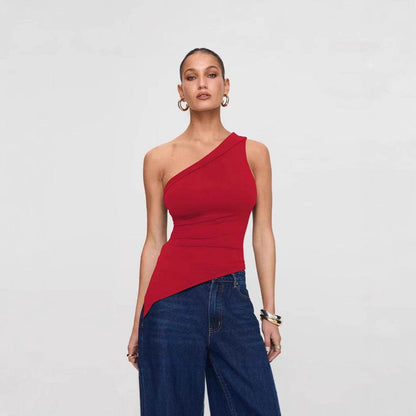 Women's Irregular Slit Design Top MuddyStock