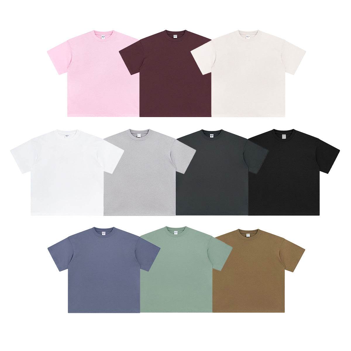 Short Sleeve Blank Solid Color T-shirt for both men and women MuddyStock