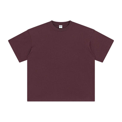 Short Sleeve Blank Solid Color T-shirt for both men and women Wine Red MuddyStock