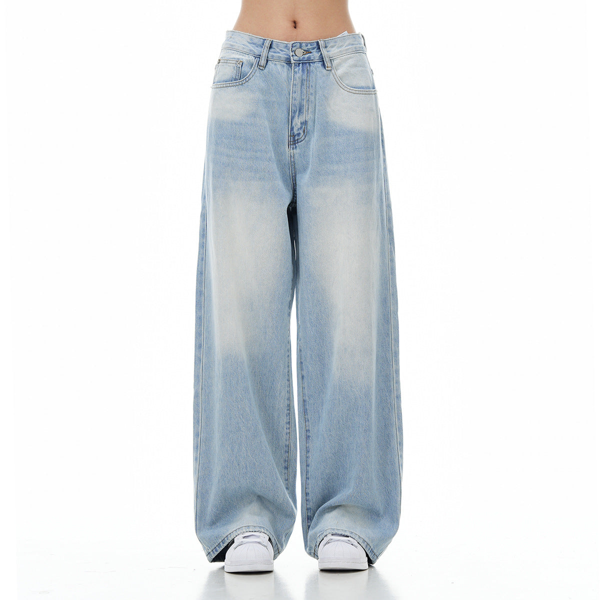 Light Blue Jeans Summer Thin Ice Blue