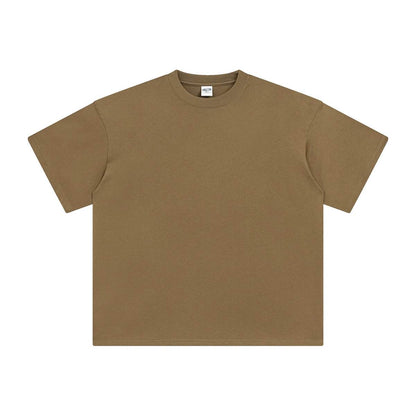 Short Sleeve Blank Solid Color T-shirt for both men and women Brown MuddyStock