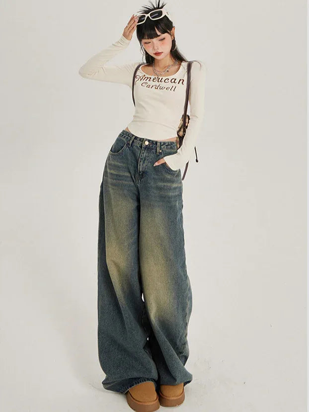 Retro Wide-Leg Jeans for Women | MuddyStock Originals eprolo