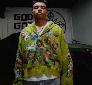 American-style Retro Gothic Hoodie | MuddyStock Originals Green eprolo