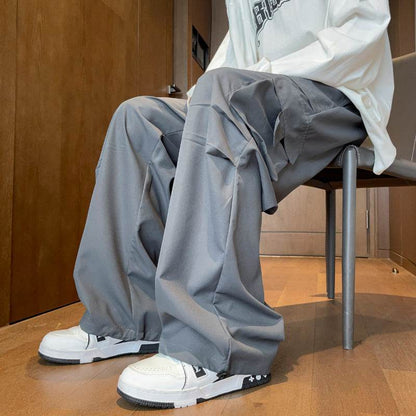 Loose Hong Kong Style Ins Straight Casual Pants MuddyStock