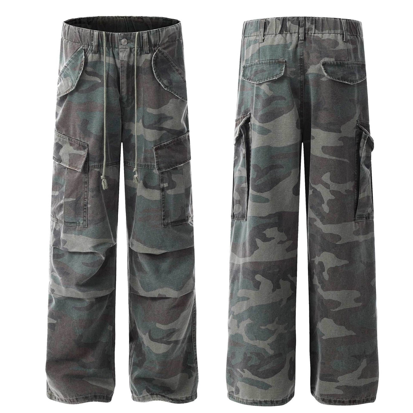 American Retro Multi-pocket Cargo Pants For Men And Women MuddyStock