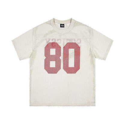 Sports And Leisure Jersey Letter Printing Simple Short Sleeve For Men And Women MuddyStock