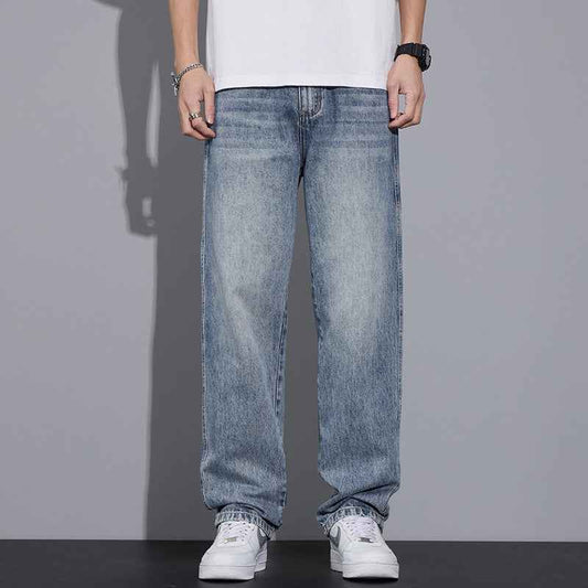 Men's Loose Casual Anti-wrinkle Straight Jeans MuddyStock