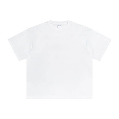 Short Sleeve Blank Solid Color T-shirt for both men and women White MuddyStock