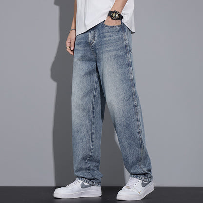 Men's Loose Casual Anti-wrinkle Straight Jeans MuddyStock