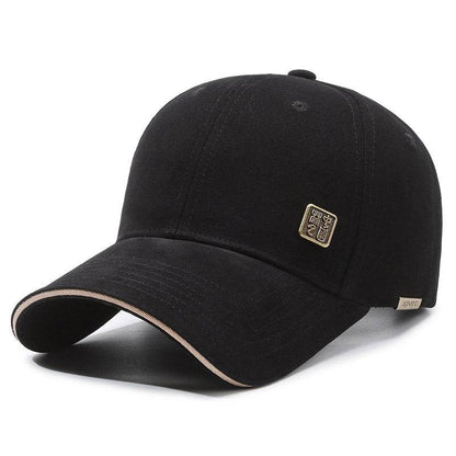 Hat Men's Outdoor Baseball Cap Sun Protection Black Adjustable MuddyStock