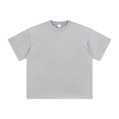 Short Sleeve Blank Solid Color T-shirt for both men and women Ash Leaching MuddyStock